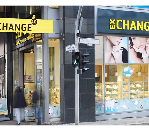 Exchange AG - Ihre Spezialist für Schmuck, Gold und Silber, Luxusuhren und Pfandkredite