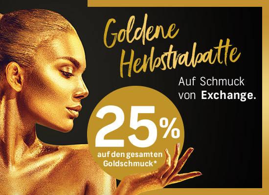 Die große Exchange Herbstaktion - 25% auf den gesamten Goldschmuck!
